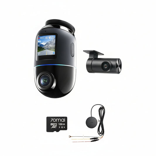 4K Omni Flash Bundle: Front Cam + Rear Cam + Memory Card + Hardwire Kit