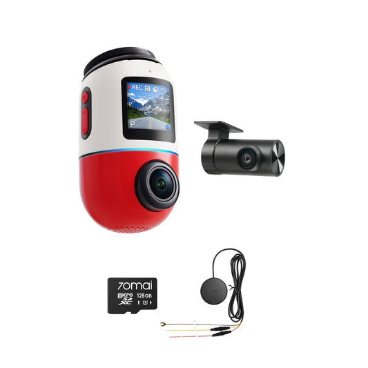 4K Omni Flash Bundle: Front Cam + Rear Cam + Memory Card + Hardwire Kit