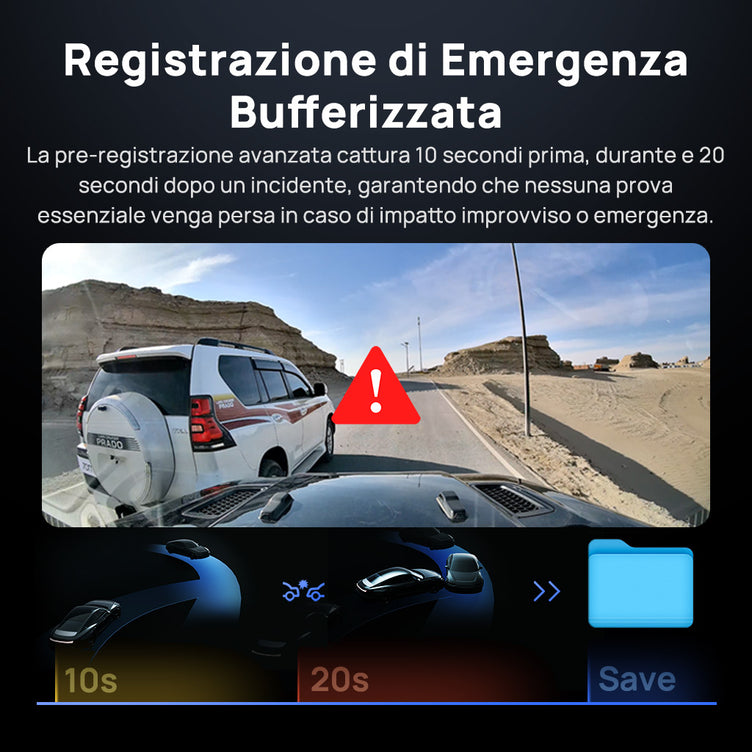 70mai Dashcam 4K Omni-emergency recording