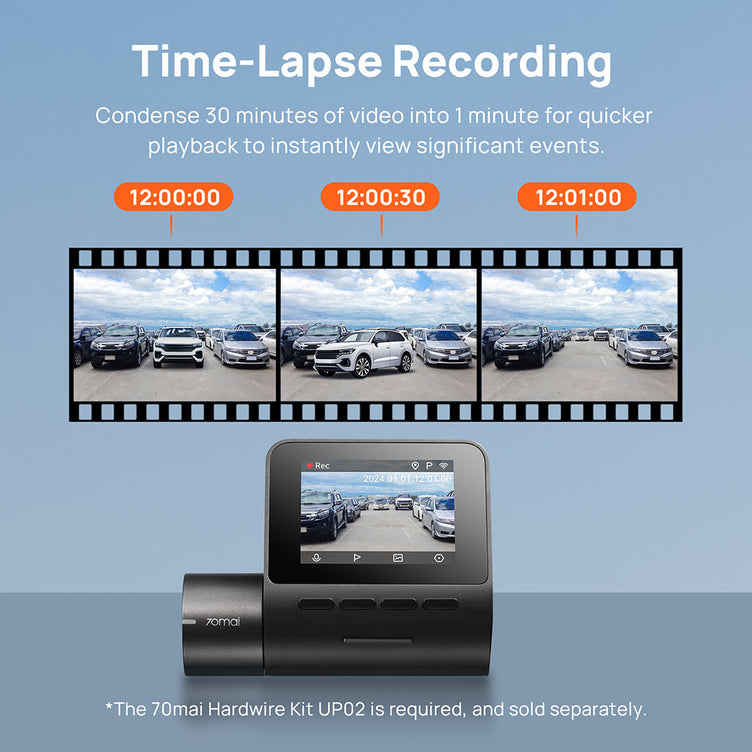 70mai Dashcam A200 - time lapse recording