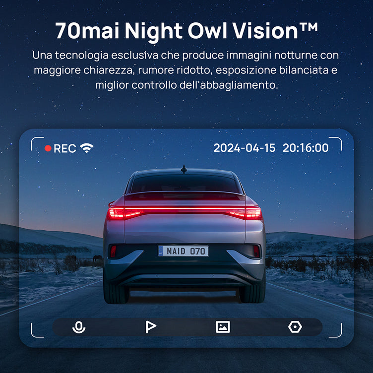 70mai Dashcam A510 - night vision