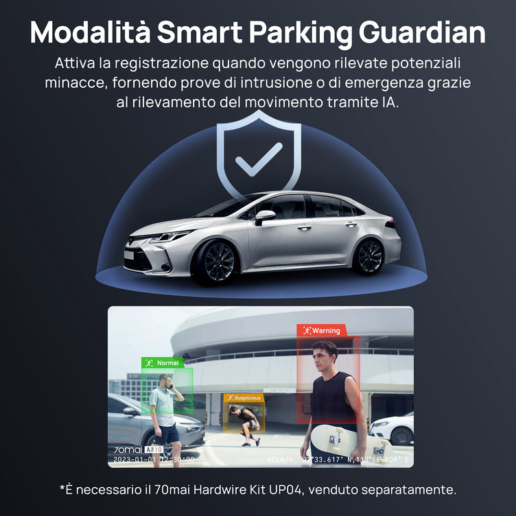 70mai Dashcam A810 - Ai Motion Detection