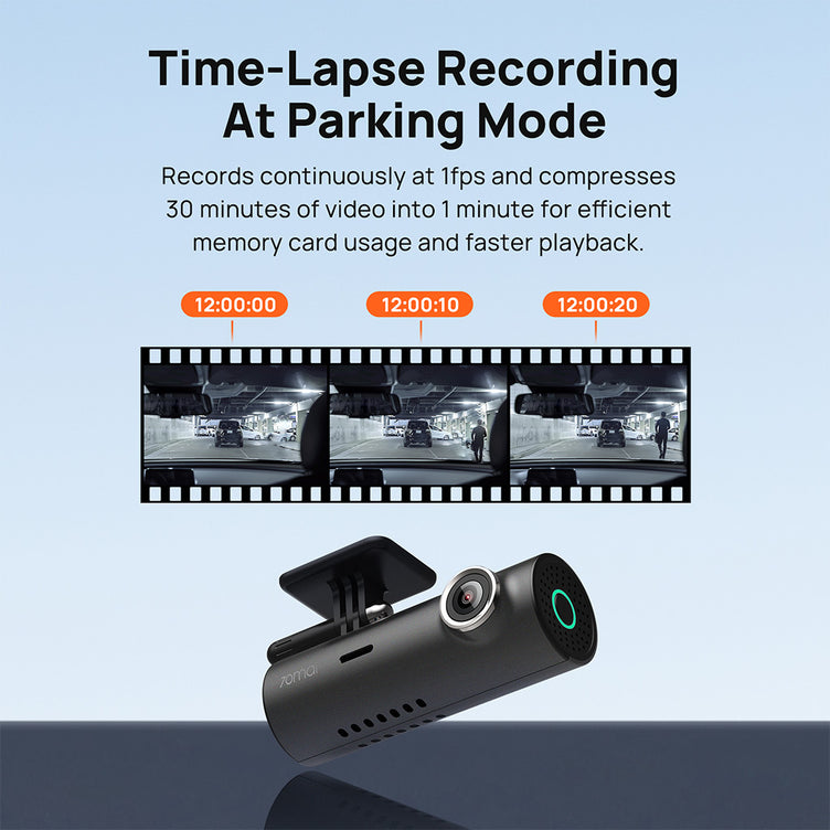 70mai Dashcam M300 - time lapse recording