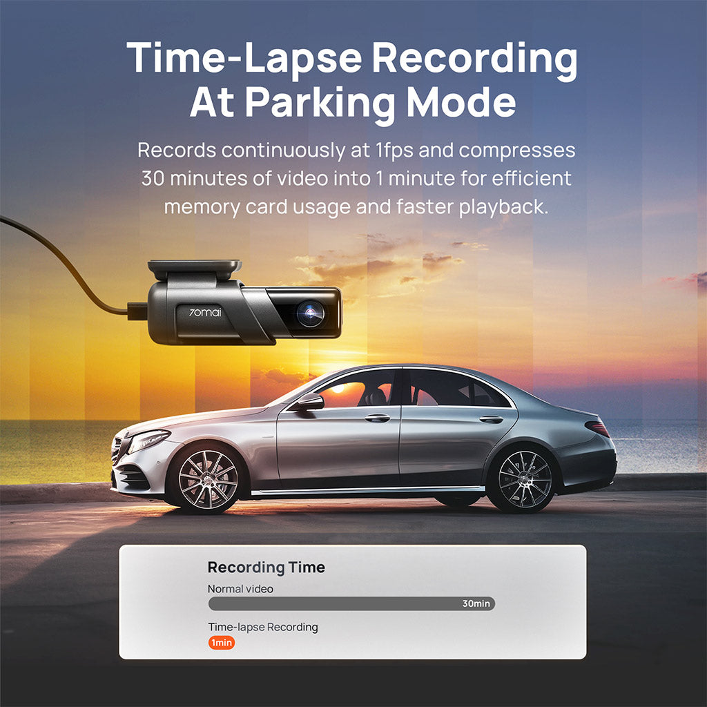 70mai Dashcam M500 - time lapse recording