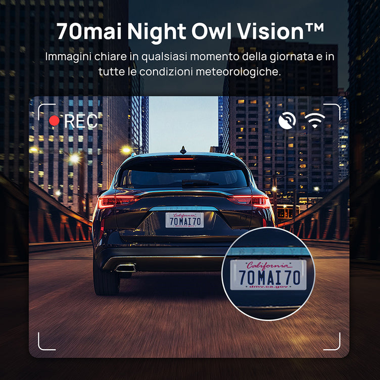 70mai Dashcam Omni - night vision