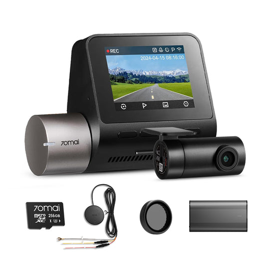 A510 Bundle: Front Cam + Rear Cam + Memory Card + Hardwire Kit + CPL Filter + Battery Pack