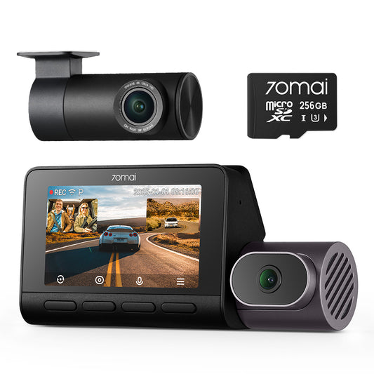 70mai Dash Cam 4K T800 a 3 canali con doppia risoluzione 4K, STARVIS 2 IMX678, visione notturna HDR, rilevamento AI, registrazione di emergenza, 4G LTE e supercondensatore