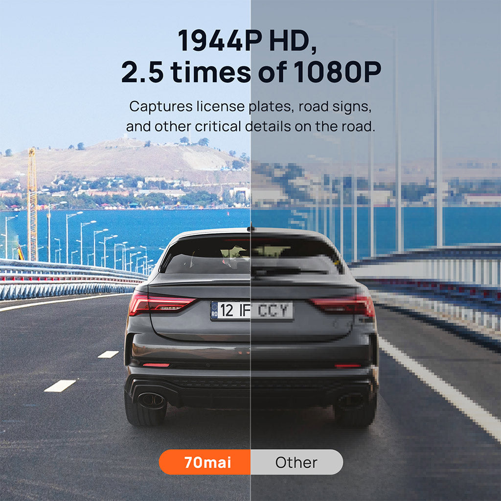 70mai Dash Cam M500 2.7K HDR Night Vision 170° FOV Driving Assistant